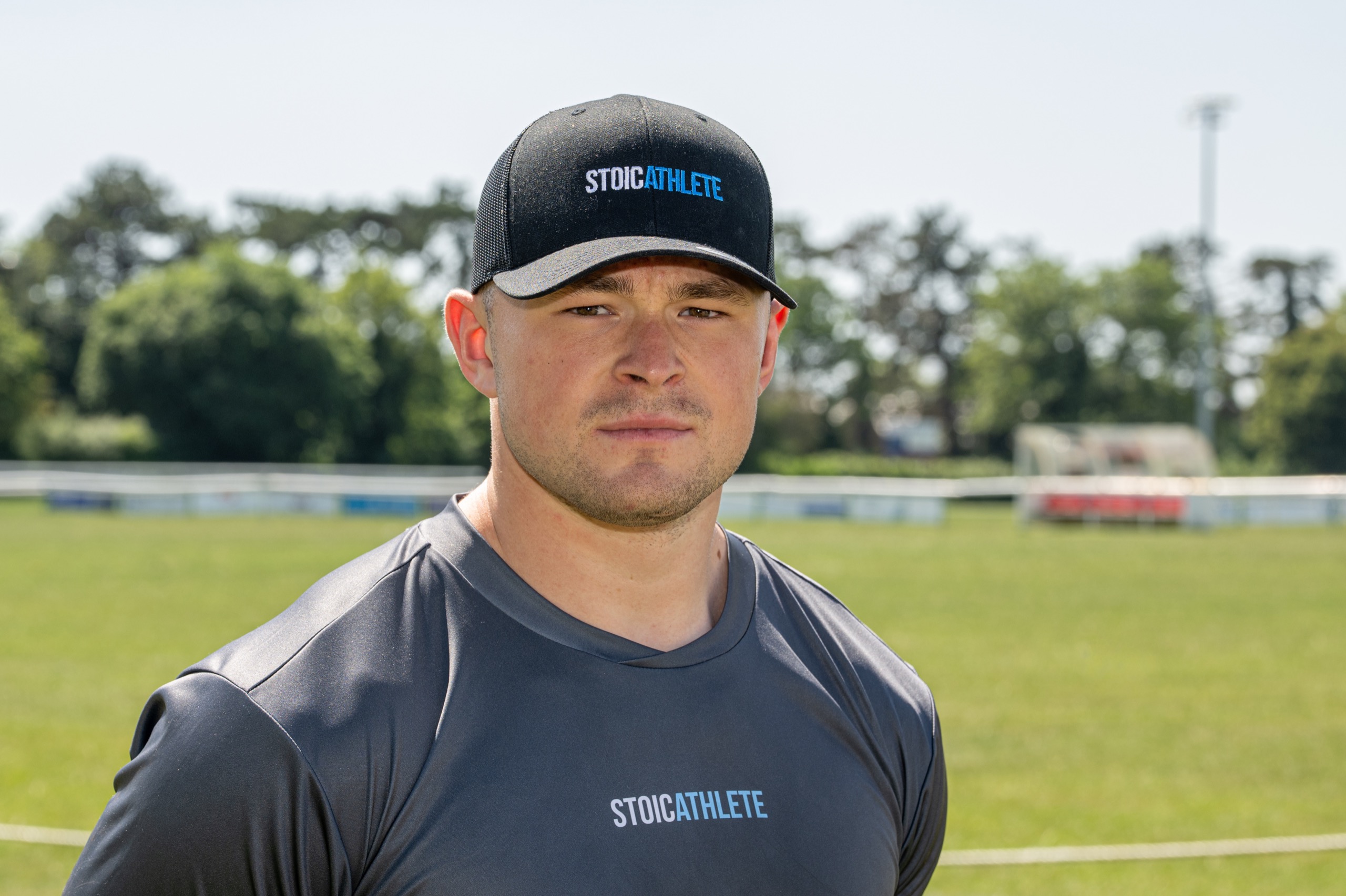 On-location personal brand portrait of an athlete in Stoic Athlete kit, photographed by Jon Wagstaff