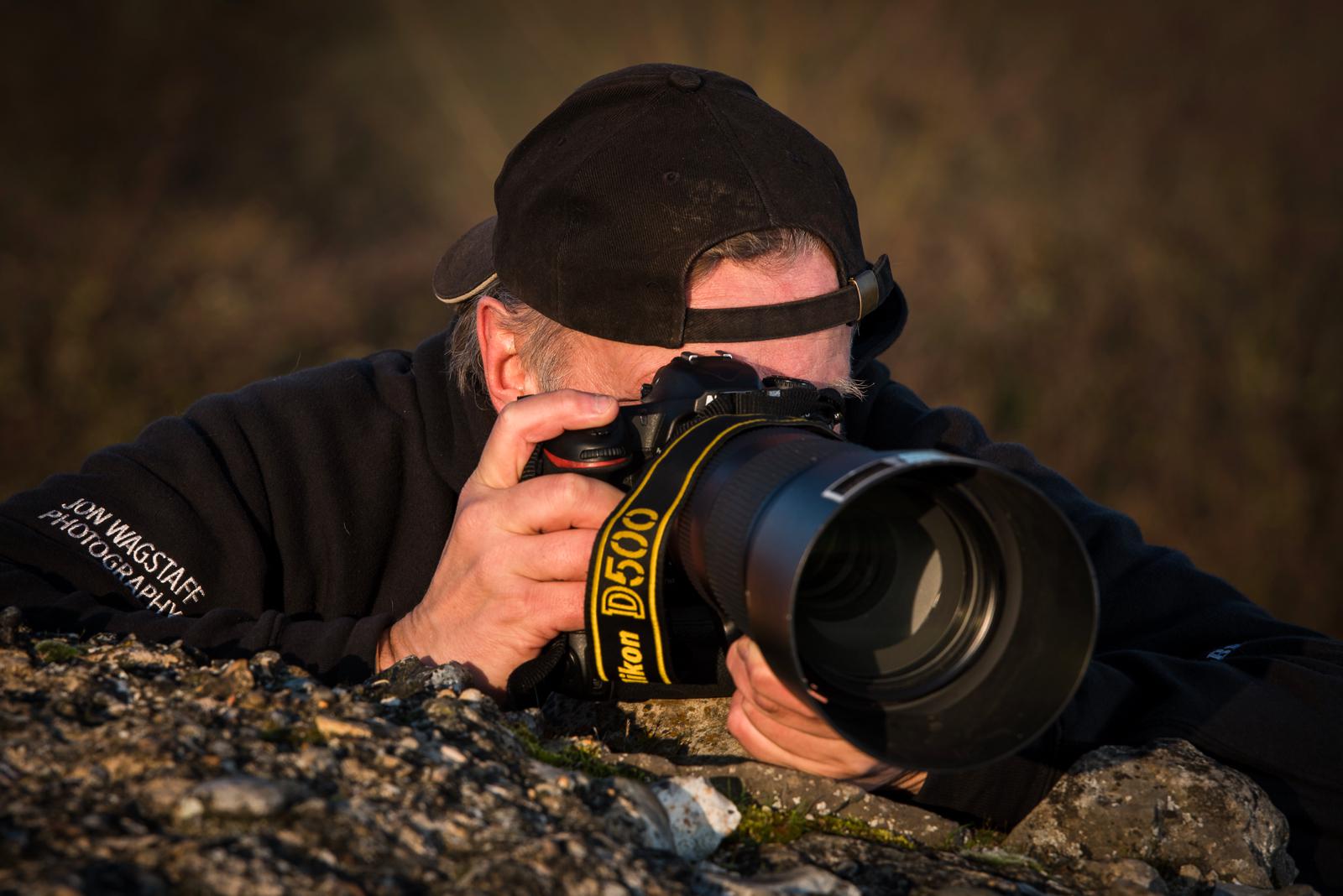 Jon Wagstaff with camera equipment
