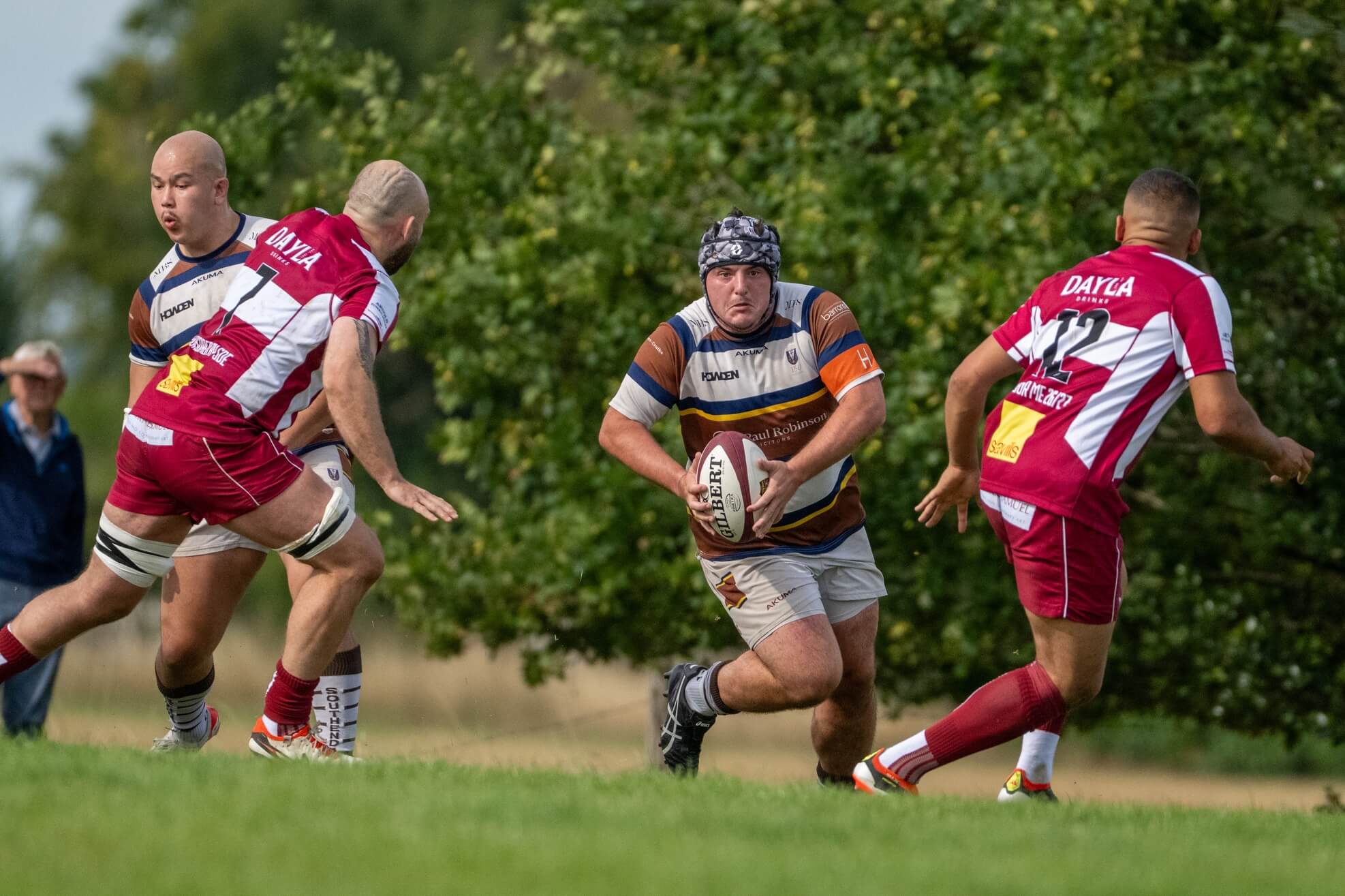 Rugby tackle moment captured by Jon Wagstaff