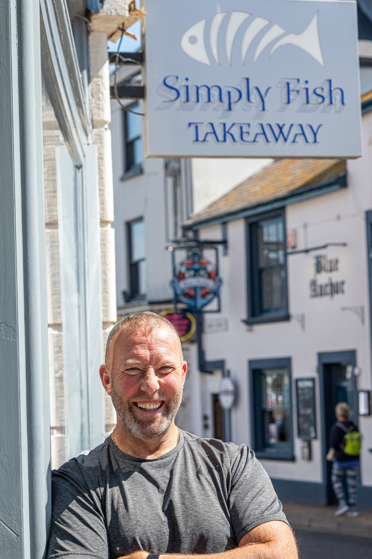 Simply Fish takeaway shopfront portrait by Jon Wagstaff